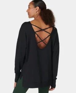 Sweaty Betty After Class Cross Back Sweatshirt- Sweatshirts + Hoodies
