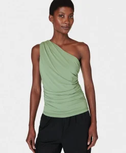 Sweaty Betty Asymmetric Gathered Bra Tank- Tank Tops|