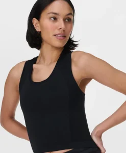 Sweaty Betty Athlete Crop Seamless Gym Tank- Tank Tops