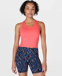 Sweaty Betty Athlete Crop Seamless Gym Tank- Tank Tops
