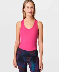 Sweaty Betty Athlete Crop Seamless Gym Tank- Tank Tops