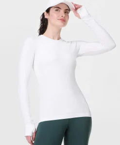 Sweaty Betty Athlete Seamless Workout Long Sleeve Top- Long Sleeve Tops