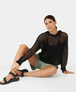 Sweaty Betty Beachside Crochet Hoody- Sweaters|