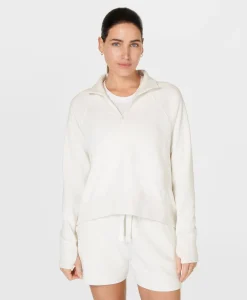 Sweaty Betty Revive Rib Half Zip Pullover- Sweatshirts + Hoodies
