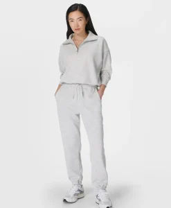 Sweaty Betty Sand Wash Funnel Neck Half Zip- Sweatshirts + Hoodies