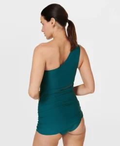 Sweaty Betty Santorini Xtra Life Asymmetric Sculpting Swimsuit- Swimwear