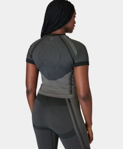 Sweaty Betty Silhouette Sculpt Seamless Short Sleeve Top- T-Shirts