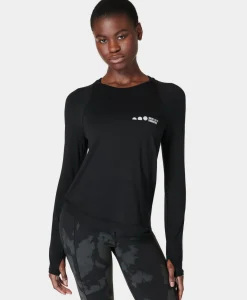 Sweaty Betty Foundation Breathe Easy Running Long Sleeve Top- Long Sleeve Tops