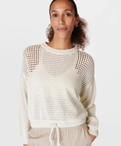 Sweaty Betty Tides High Open Weave Sweater- Sweatshirts + Hoodies|Sweaters