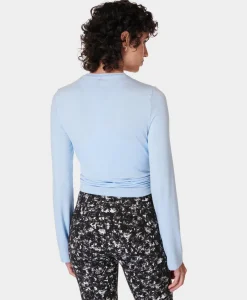 Sweaty Betty Wrap Front Long Sleeve Top- Long Sleeve Tops
